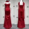 Red-with boning & scarf