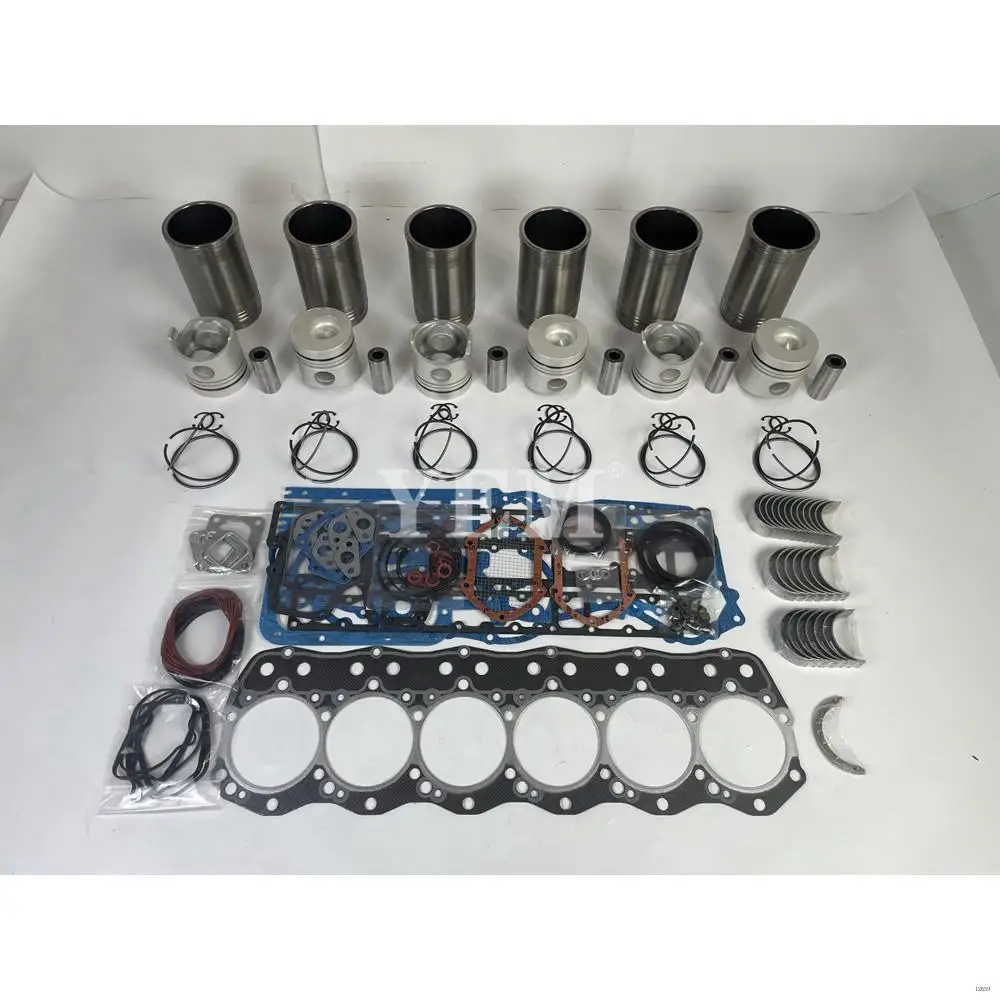 6D15 Repair Kit With Bearings Piston Rings Liner Gaskets for Mitsubishi Excavator Accessories