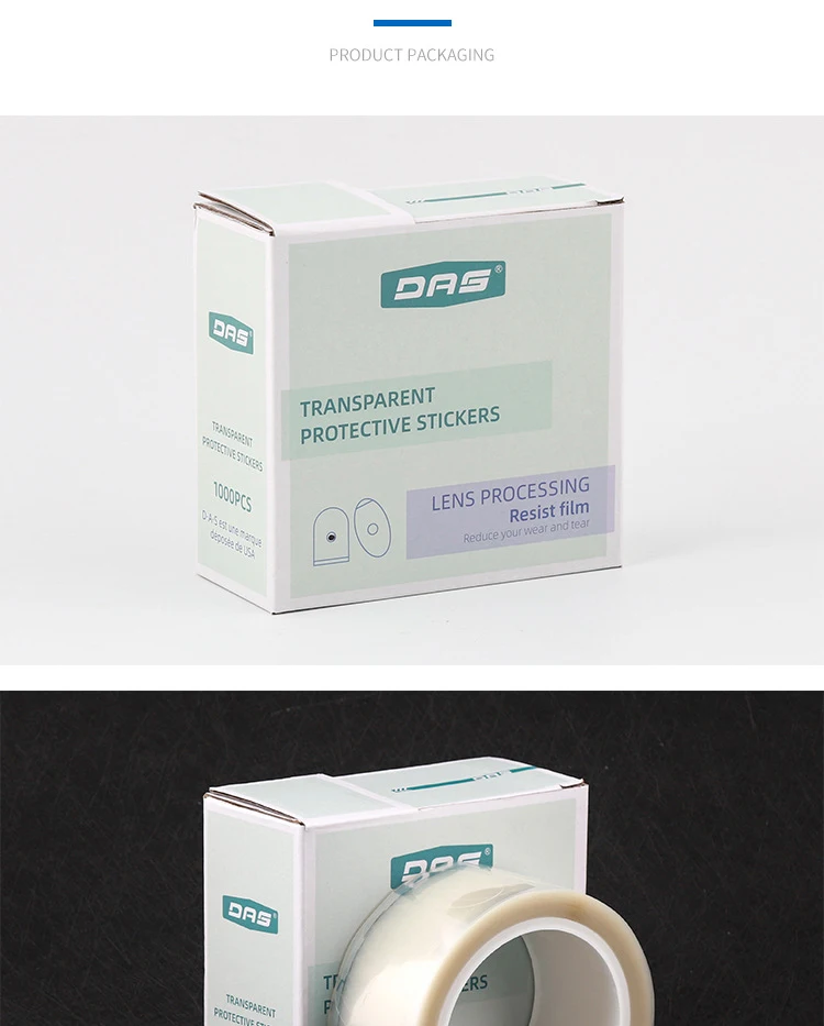 Rightway Brand  1000pcs Transparent Protective Stickers DAS Optical Anti Slip Lens Blocking Pads 42*26 mm