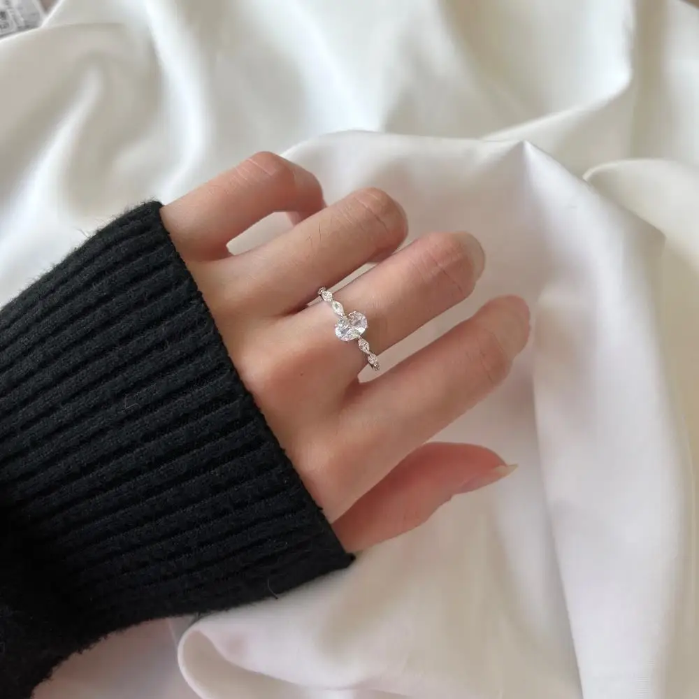 KAKODIY Gemstone 925 Bulk Sterling Silver Ring 5925 Sterling Silver Ring Cubic Zirconia Slim Finger Women's Luxury Ring detail 6