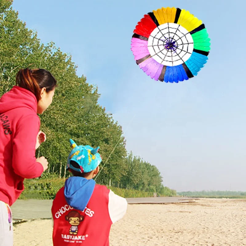 Wholesale Chinese Factory Unique Design Easy Flying Kids Fashionable Cartoon Core rainbow  Large Inflatable Custom Kite