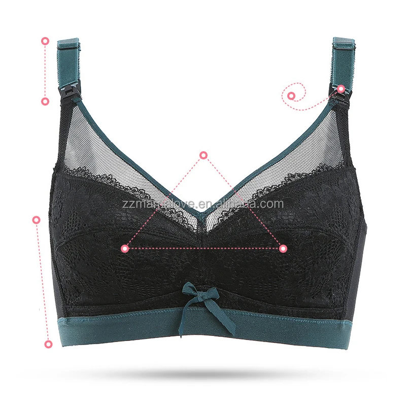 Wireless Fashion Big Size Lace Maternity Bra Breastfeeding Bra For