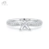 18K Solid White Gold