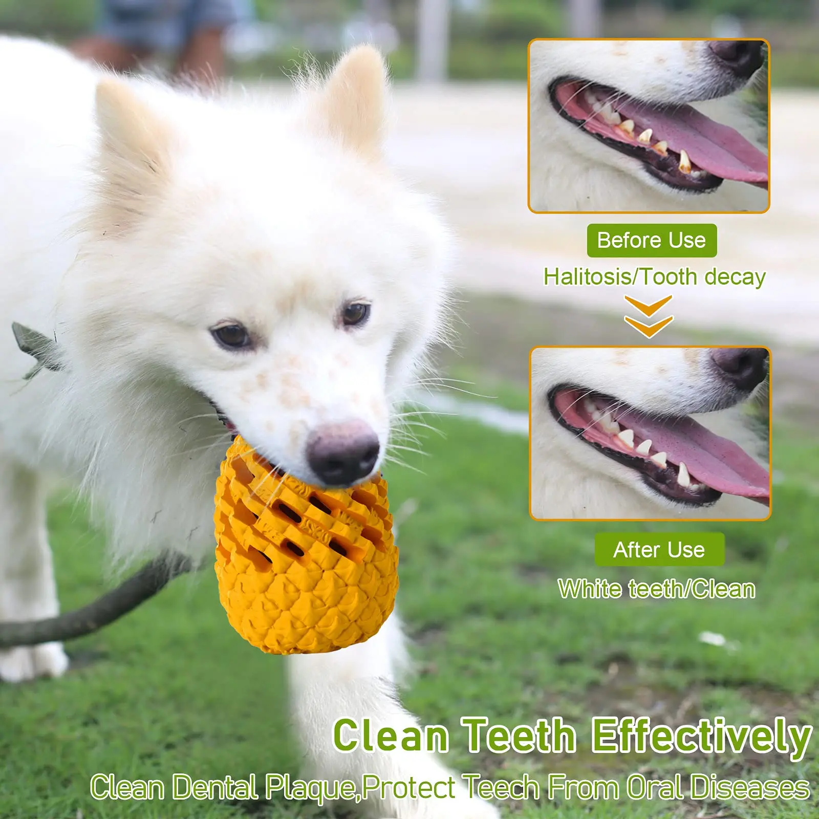 Rubber Pineapple Food Leaking  Hide and Seek Indestructible Interactive Dog Treat Toy Pet Chew Dog Toys
