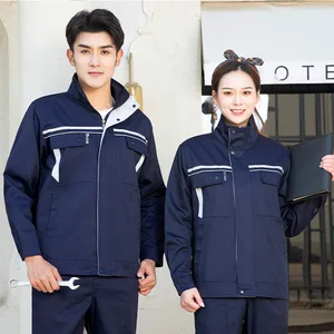 Men's Custom Logo Printed Polyester Cotton  Labor Protection Clothing for Spring & Autumn for Factory & Workshop Welder Suits
