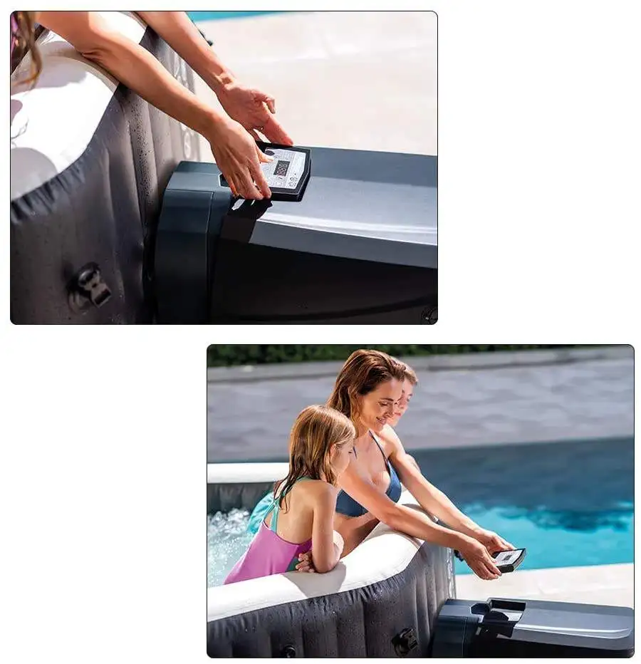 Intex 28462 Outdoor Inflatable Pure Spa Jet Bubble Deluxe 218X71Cm  Hydromassage Swimming Pool PVC Relaxing Pool