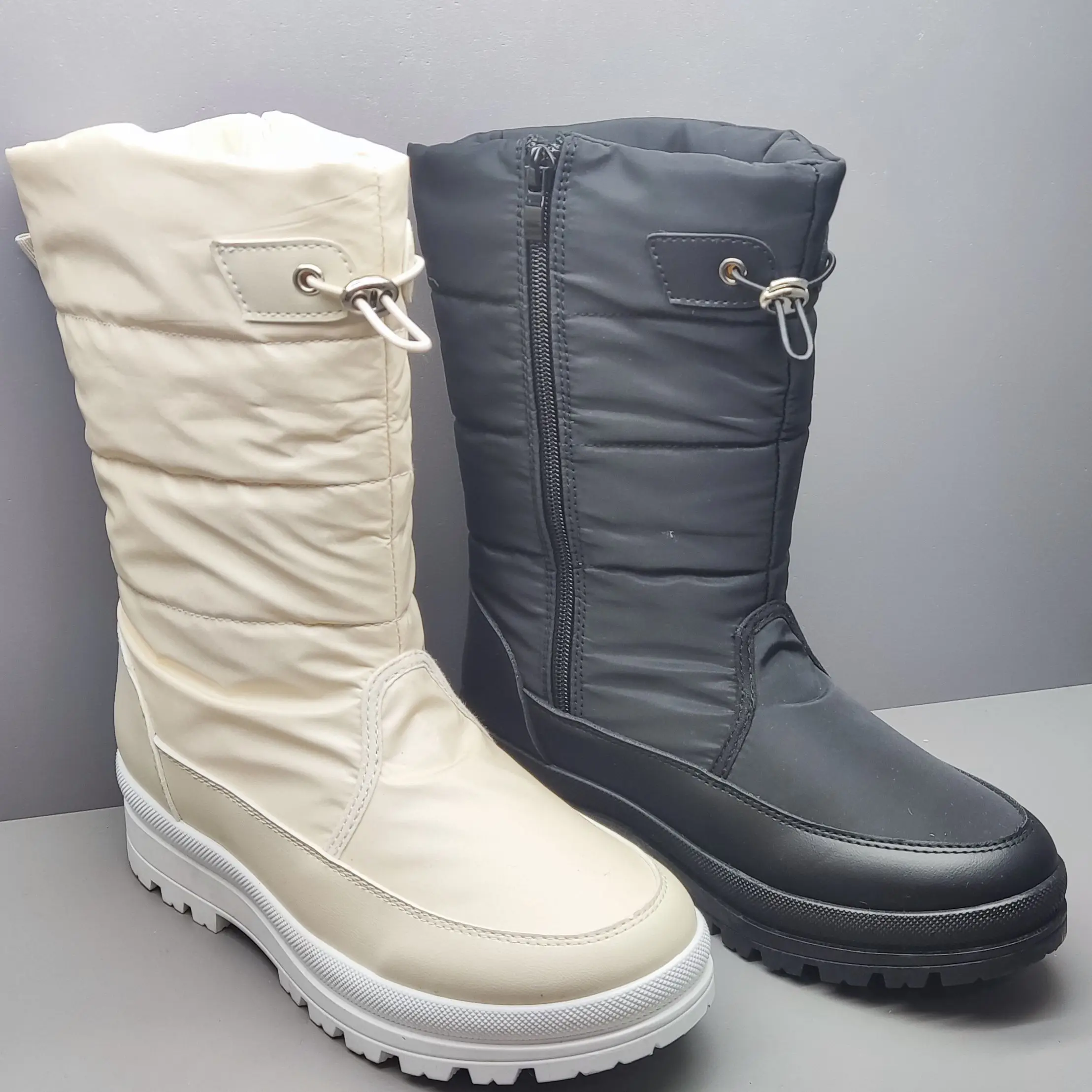 Оптовая продажа теплые ботинки на толстой подошве из термопластичной резины уличные зимние обувь для женщин