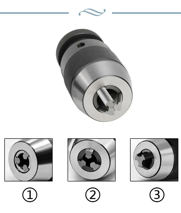 Keyless Drill Chucks with Taper Hole 6mm/10mm/13mm/16mm/20mm - Keyless Drill Chucks - 2