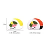 Anneau de dentition en silicone (Sushi semi-circulaire au saumon) (blanc + jaune)