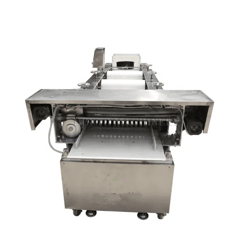 Stable Working Peanut Bar Flatten and Cut Machine / Energy Bar Cutter / Rice Cake Forming Cutting Machine