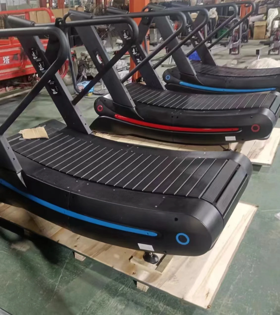 Self-generated Home Curved Treadmills Manual Curved Commercial Indoor Gym  Fitness Body Building Treadmill Machine