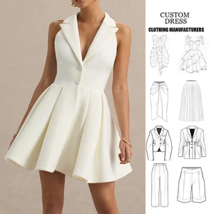 Clothing Manufacturers Women Vestidos Sexy Deep V Neck Elegant Lady Mini Dresses