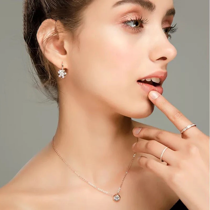 Single Stone Solitaire Cz Cubic Zirconia Delicate Dainty Box Chain 925 Sterling Silver Bezel Heart Single Stone Star Necklace