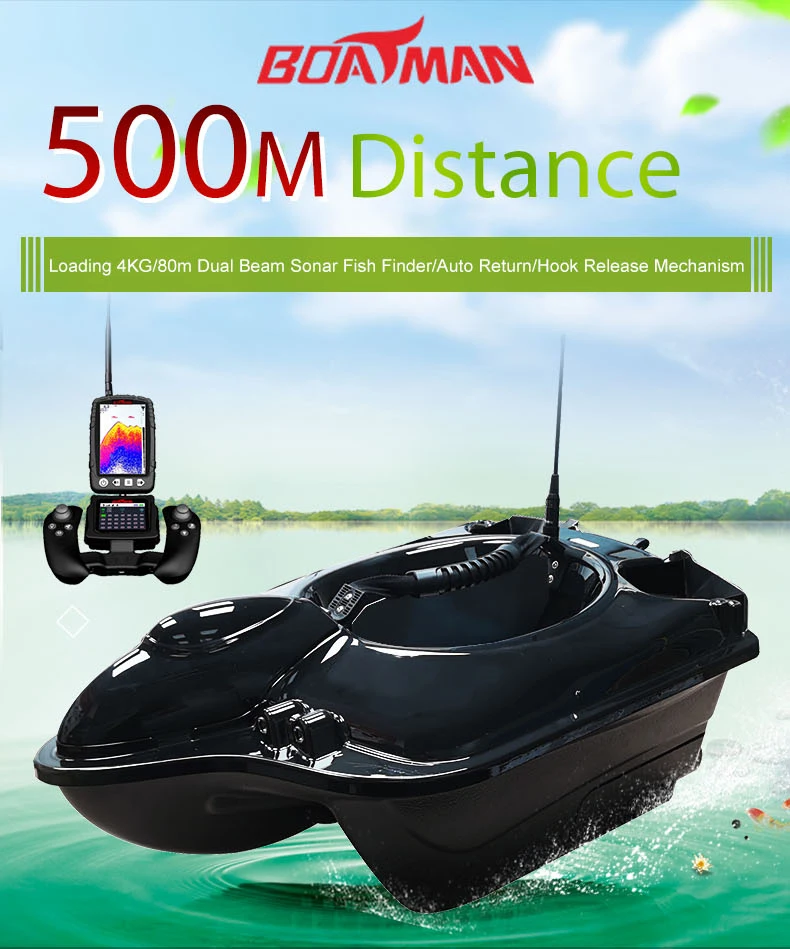 Boatman Fighterpro Bait Boat Gps Autopilot 500m Distance Fishing Bait