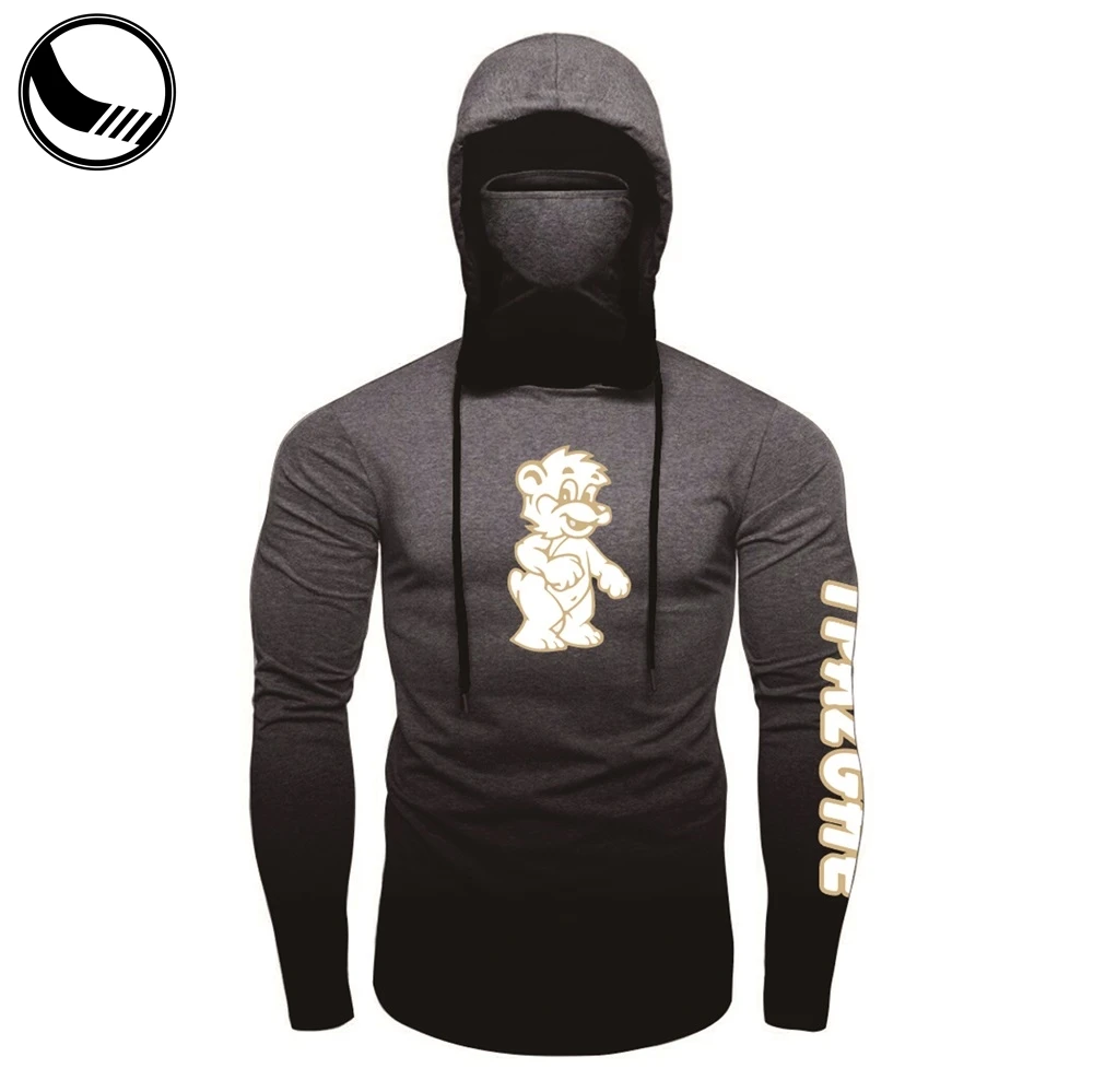 Gym Sublimation Anime Custom logo Blank Unisex Hoodie With Gaitor