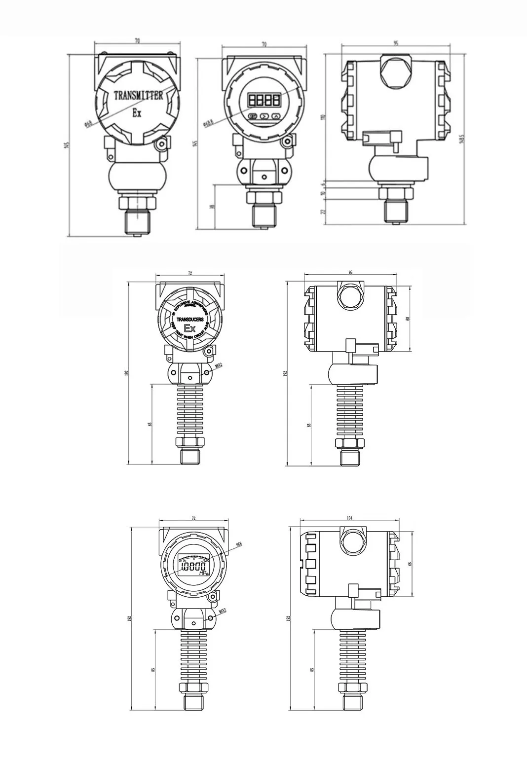 420ma Lcd Display 2088 Pressure Transmitter,High Temperature Vacuum