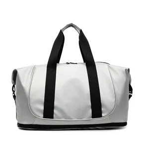 Unisex Lightweight Polyester Travel Gym Bag Wear-Resistant Short Distance Duffle Zipper Fashionable Waterproof Design