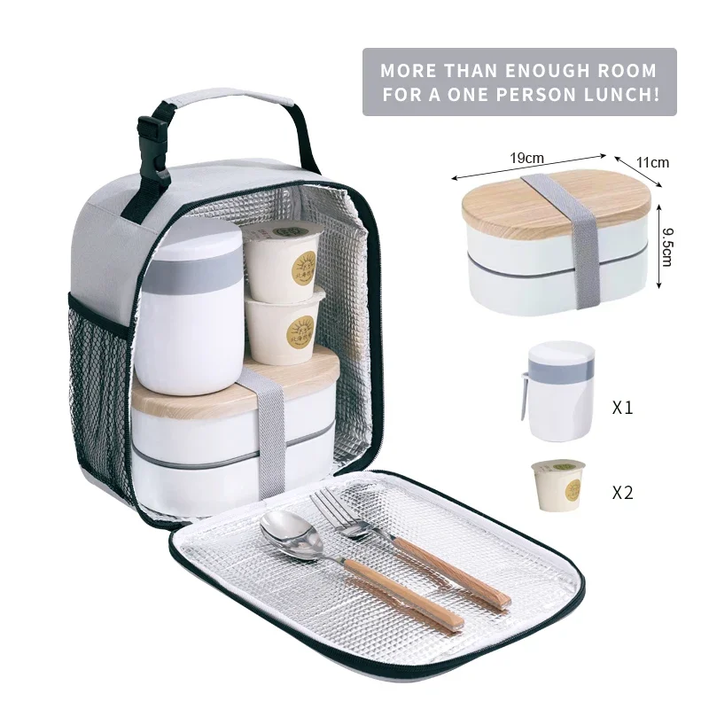 Factory Customized OEM Lunch Box Portable Reusable Cooler Bag Insulated Lunch Box for Kids Outdoor Picnic Work School