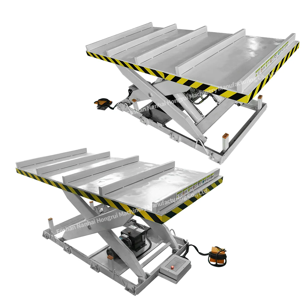 3T Foot Control Hydraulic Screw Lift Platform Carrier Tools Carry Panel Go Up And Down Mobile Hydraulic Lift Table