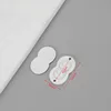 2 white plastic beads