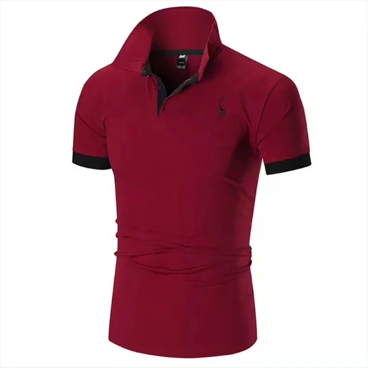 Gelan Men's Quick Dry Golf Shirt Custom Design with Logo Short Sleeve Logoed Brand Shirt