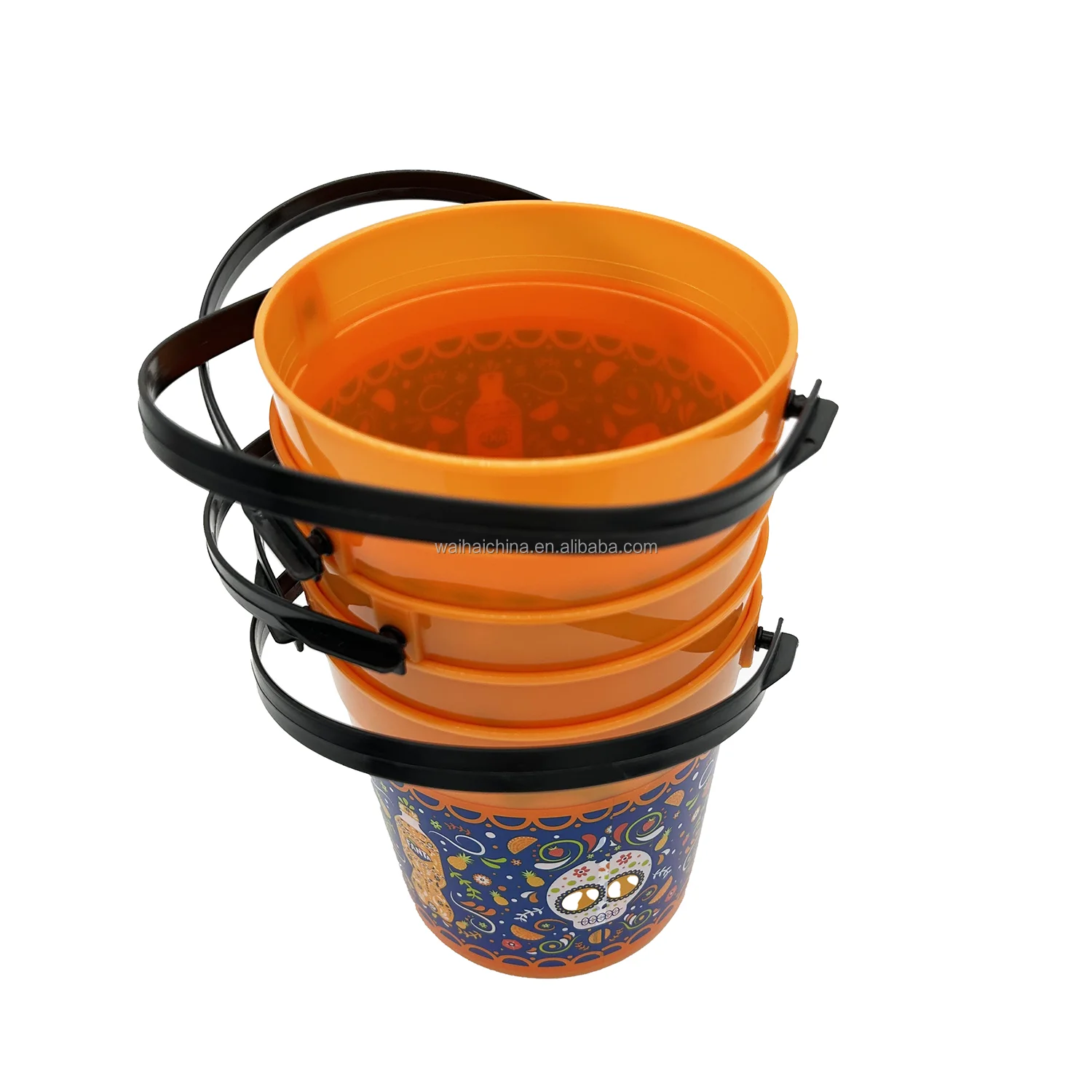 Clear Plastic Bucket With Lid And Handle Ice Cream Tub With Lids Food