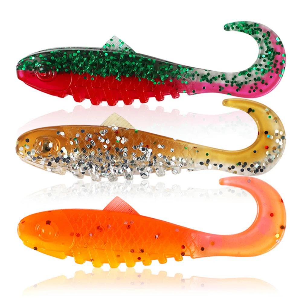 bass lures soft tails 5" Paddle Tail Swim bait Plastic Fishing Lure Pearl 20 thewormbar Even the easiest rig will make it a bass magnets LUCKYFISHING Paddle Tail Swimbaits 20