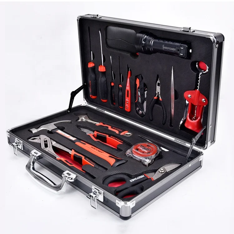 Maxpower 23pcs General Household Tool Repair Maintenance DIY Set with Plastic Toolbox