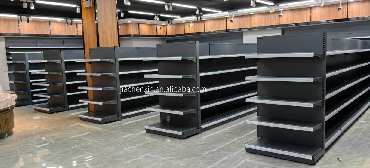 Factory Custom Size Color Metal Grocery Store Display Shelf Supermarket Display Racks Shelves
