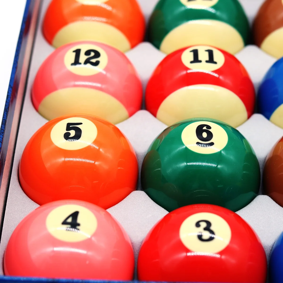 Set De 16 Mini Boules De Billard 25 Mm – Résine Polyester, Balle Blanche + 15 Numérotées, Portable Pour Jeux, Bars, Voyage