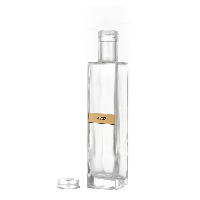 Großhandel 200ml Spirituosen Rotwein Klare Flasche