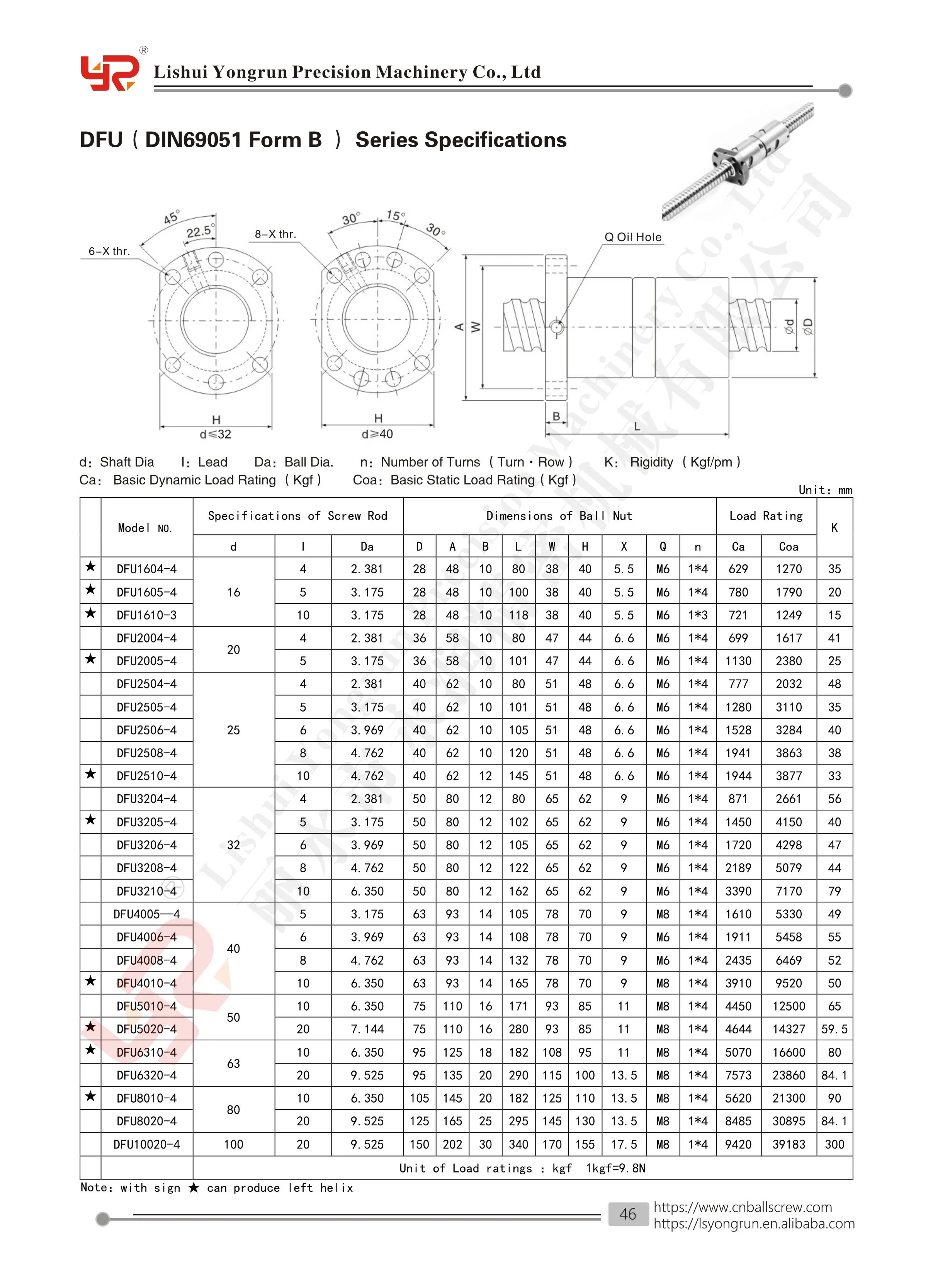 Linear Cnc Ball Screw Assembly Dfu5010 Custom Ball Screw With Double