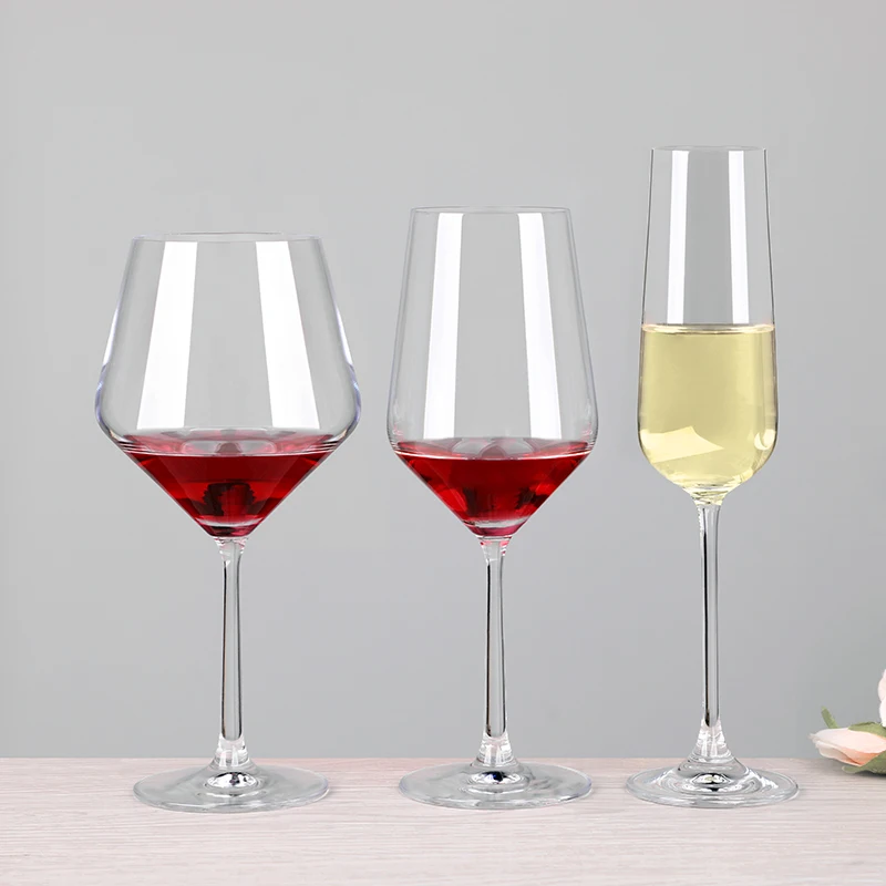 Bulk clear Wholesale Glass champagne Flutes Stemless Wine Glasses Cup Goblets Set for Wedding