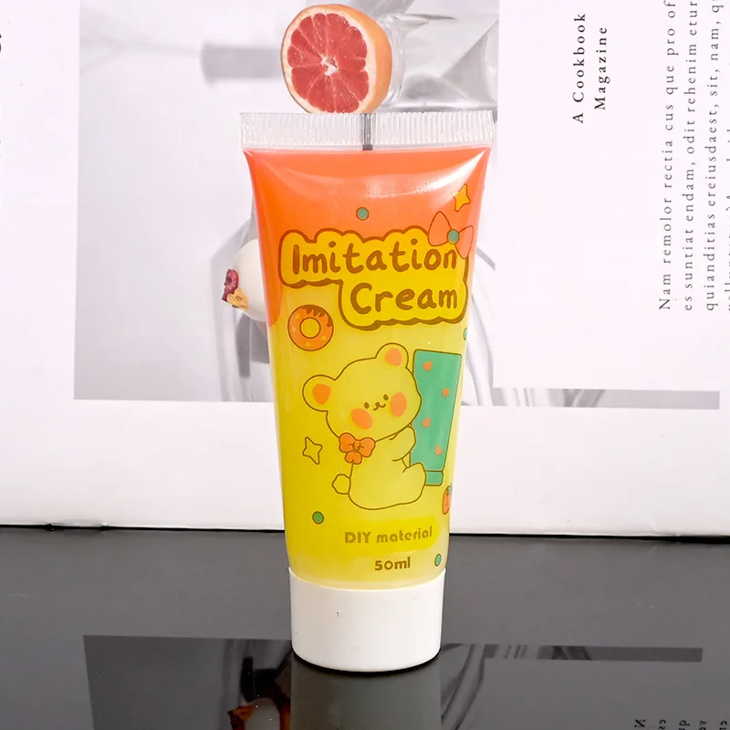 Whipped Cream Glue DIY Mobile Phone Case Kit 50ml 6-Color Simulation Cake Clay Materials Unisex Decorative Modeling Accessories