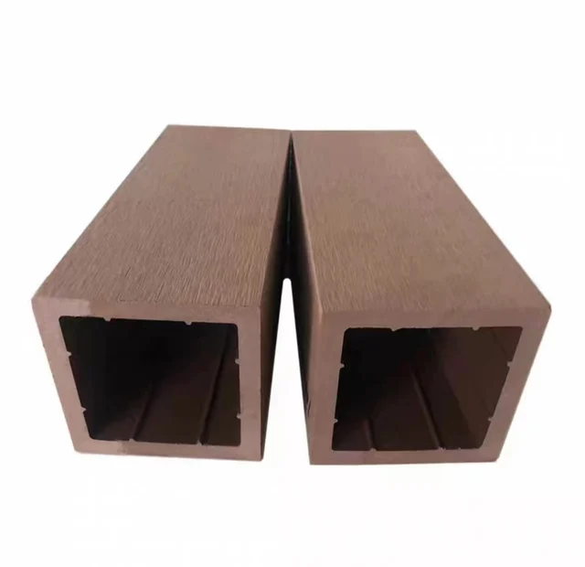 Traditional WPC (Wood Plastic Composite) Exterior Pillar Waterproof UV Resistance Tube Timber Outdoor Wooden Railing Pergola