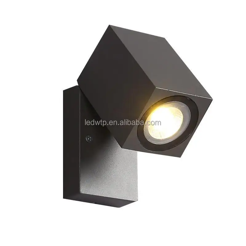 Good Quality 90 Degree Rotating GU10 Outdoor Waterproof LED Porch Light Balcony Stair Villa Wall Light 7W COB Exterior Wall Lamp