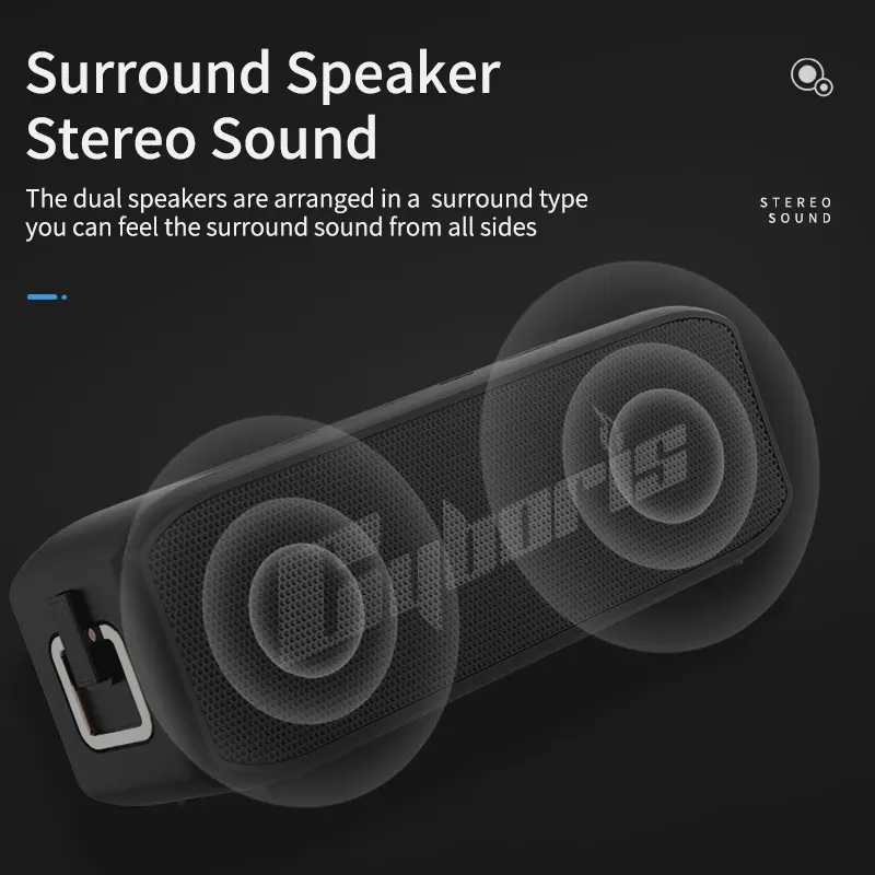 Cyboris S5 Blue Tooth Speaker Mini Subwoofer Portable Wireless Boombox Home Theater System Dual Devices Pairing Stereo Speakers