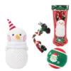 Set + Muñeco de nieve navideño de piel + Cuerda masticable]