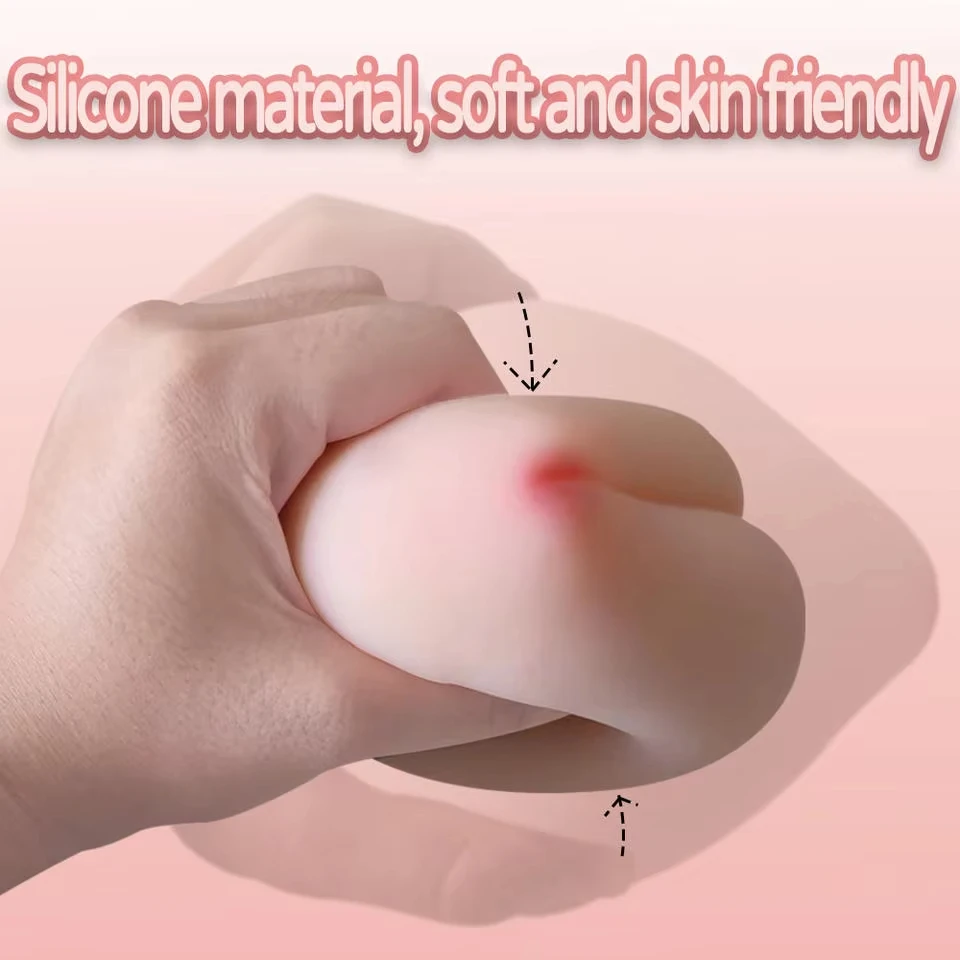 Peach 3d Large Realistic Big Butt Silicone Model Steamed Bun Cave Adult Airplane Cup Male Masturbation Device Dolls for Man