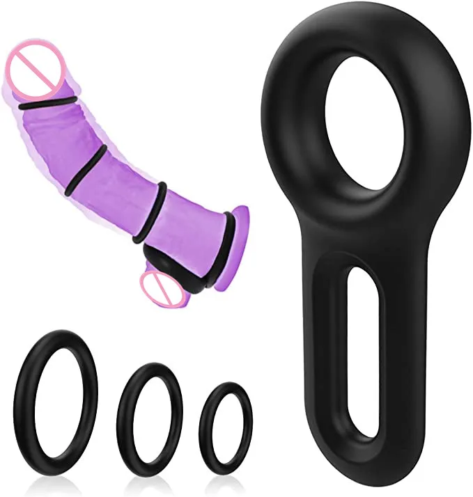 Verstellbarer Erektionsring 3er Set Silikon Penisringe  Fr Mehr Erektion  & Spa Im Bett, Gren S, M, L Cockring Hodenring Set