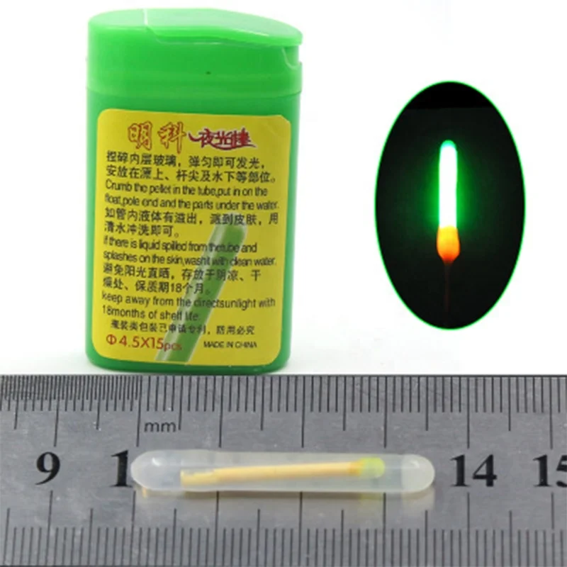 THKFISH 6 Bâtons Lumineux LED Pour Pêche – Rouge/vert, Piles Incluses, 60h D'autonomie