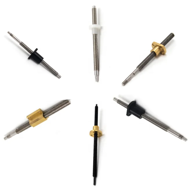Professional Lead Screw Manufacturer 8mm 10mm Diameter Tr8x1 Tr8x2 Tr10x1 Tr10x2 High Speed Miniature Trapezoidal Lead Screw