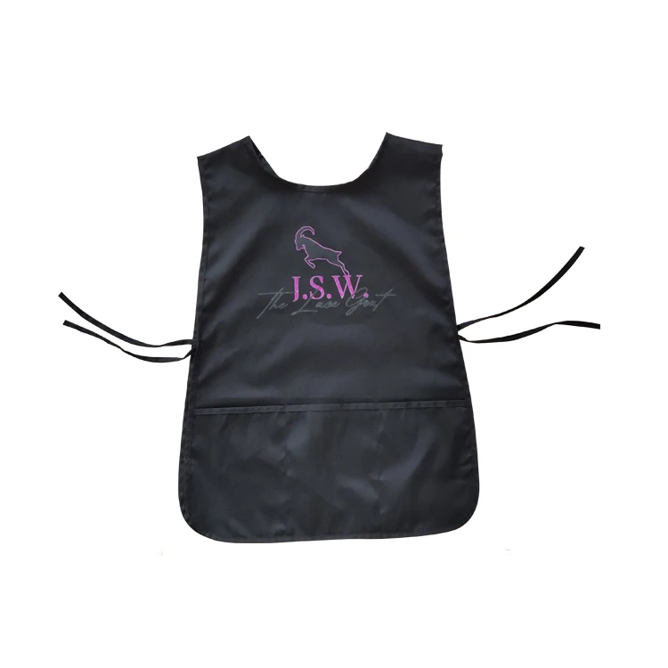 Hot Style Unisex Custom Print Logo Vest Apron Adjustable Nail Uniform With Three Big Pockets