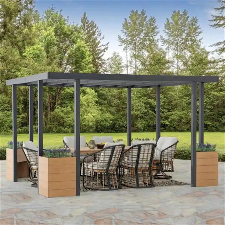 Gazebo da esterno giardino in lega di alluminio grape rack semplice gazebo  cortile padiglione in acciaio inox tenda da sole in ferro battuto  all'aperto - AliExpress