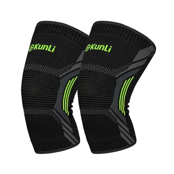 Professional Elastic Knee Protector Support Sleeves Anti Slip Volleyball Kneepads Compression Sports Knee Brace