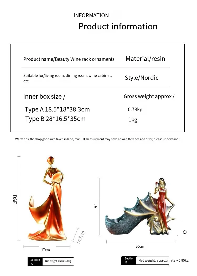 Factory Wholesale Sexy Wine Girl Wholesale Resin Beauty Girl Jewelry