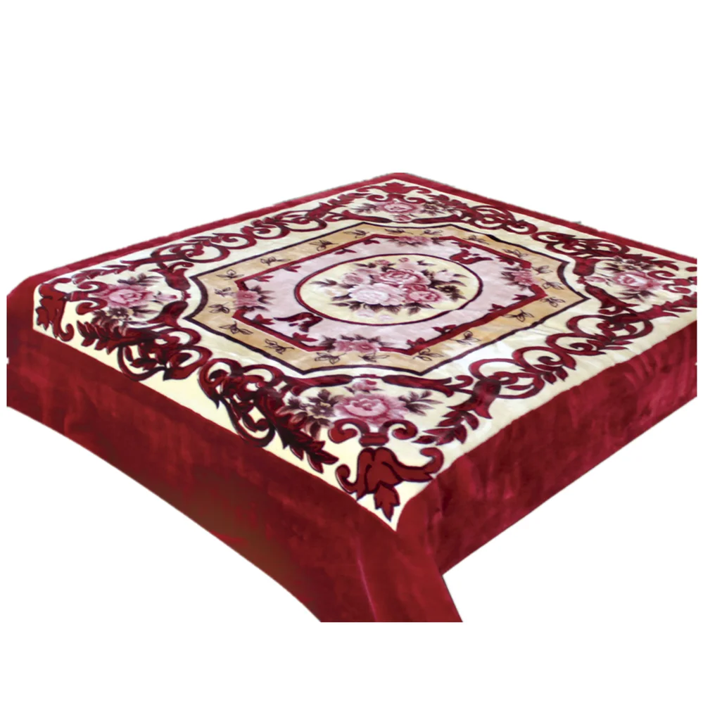 Latest Double Bed Designs 100 Polyester Fabric Wholesaler Pakistani Mink Blanket
