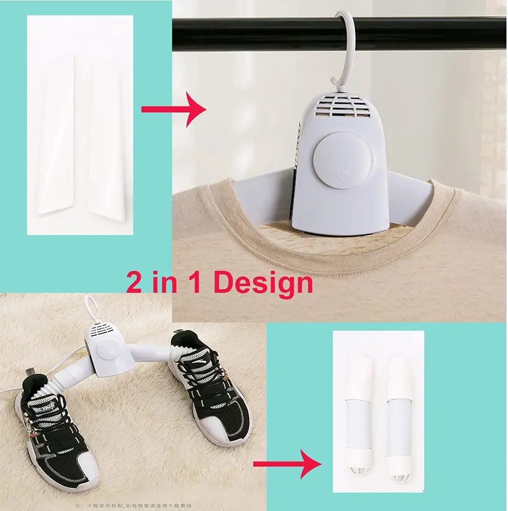 Electric Compact Clothes Dryers Foldable Shoes Portable Automatic