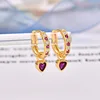 Gold-plated rosé earrings