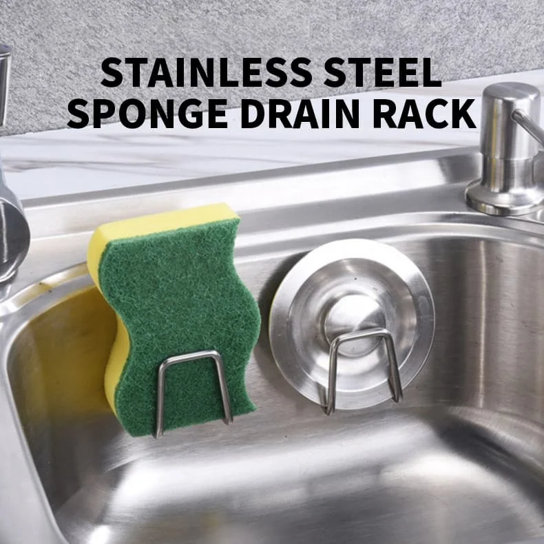 Stainless Steel Multifunction Kitchen Sink Caddy Organizer Metal Hook Sponge Holder with OEM Design for Tableware Storage